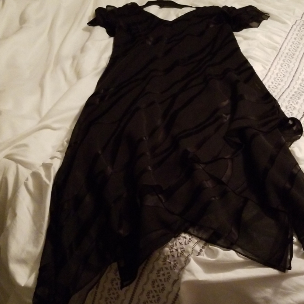 Black evening dress Midi length